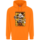 Pick Your Poison Beer Alcohol Skull Skeleton Childrens Kids Hoodie Orange