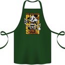 Pick Your Poison Beer Alcohol Skull Skeleton Cotton Apron 100% Organic Forest Green