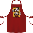 Pick Your Poison Beer Alcohol Skull Skeleton Cotton Apron 100% Organic Maroon
