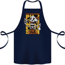 Pick Your Poison Beer Alcohol Skull Skeleton Cotton Apron 100% Organic Navy Blue