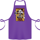 Pick Your Poison Beer Alcohol Skull Skeleton Cotton Apron 100% Organic Purple
