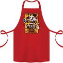 Pick Your Poison Beer Alcohol Skull Skeleton Cotton Apron 100% Organic Red