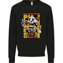 Pick Your Poison Beer Alcohol Skull Skeleton Kids Sweatshirt Jumper Black