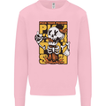Pick Your Poison Beer Alcohol Skull Skeleton Kids Sweatshirt Jumper Light Pink