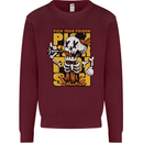 Pick Your Poison Beer Alcohol Skull Skeleton Kids Sweatshirt Jumper Maroon
