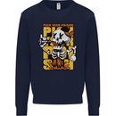Pick Your Poison Beer Alcohol Skull Skeleton Kids Sweatshirt Jumper Navy Blue