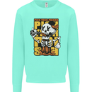 Pick Your Poison Beer Alcohol Skull Skeleton Kids Sweatshirt Jumper Peppermint
