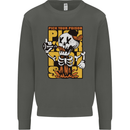 Pick Your Poison Beer Alcohol Skull Skeleton Kids Sweatshirt Jumper Storm Grey