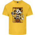 Pick Your Poison Beer Alcohol Skull Skeleton Kids T-Shirt Childrens Yellow