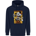 Pick Your Poison Beer Alcohol Skull Skeleton Mens 80% Cotton Hoodie Navy Blue