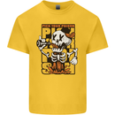 Pick Your Poison Beer Alcohol Skull Skeleton Mens Cotton T-Shirt Tee Top Yellow