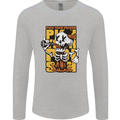 Pick Your Poison Beer Alcohol Skull Skeleton Mens Long Sleeve T-Shirt Sports Grey