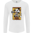 Pick Your Poison Beer Alcohol Skull Skeleton Mens Long Sleeve T-Shirt White