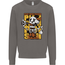 Pick Your Poison Beer Alcohol Skull Skeleton Mens Sweatshirt Jumper Charcoal