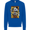 Pick Your Poison Beer Alcohol Skull Skeleton Mens Sweatshirt Jumper Royal Blue
