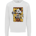 Pick Your Poison Beer Alcohol Skull Skeleton Mens Sweatshirt Jumper White