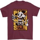Pick Your Poison Beer Alcohol Skull Skeleton Mens T-Shirt 100% Cotton Maroon