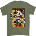 Pick Your Poison Beer Alcohol Skull Skeleton Mens T-Shirt 100% Cotton Military Green