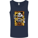 Pick Your Poison Beer Alcohol Skull Skeleton Mens Vest Tank Top Navy Blue