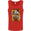 Pick Your Poison Beer Alcohol Skull Skeleton Mens Vest Tank Top Red