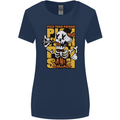 Pick Your Poison Beer Alcohol Skull Skeleton Womens Wider Cut T-Shirt Navy Blue