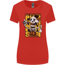 Pick Your Poison Beer Alcohol Skull Skeleton Womens Wider Cut T-Shirt Red