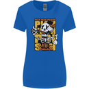 Pick Your Poison Beer Alcohol Skull Skeleton Womens Wider Cut T-Shirt Royal Blue