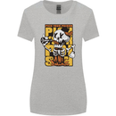 Pick Your Poison Beer Alcohol Skull Skeleton Womens Wider Cut T-Shirt Sports Grey