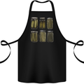 Pickle Jars Gurkins Cucumber Cotton Apron 100% Organic Black