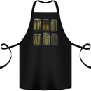 Pickle Jars Gurkins Cucumber Cotton Apron 100% Organic Black