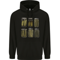 Pickle Jars Gurkins Cucumber Mens 80% Cotton Hoodie Black