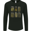 Pickle Jars Gurkins Cucumber Mens Long Sleeve T-Shirt Black