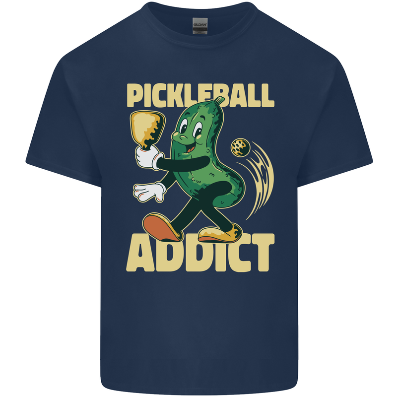 Pickleball Addict Kids T-Shirt Childrens Navy Blue