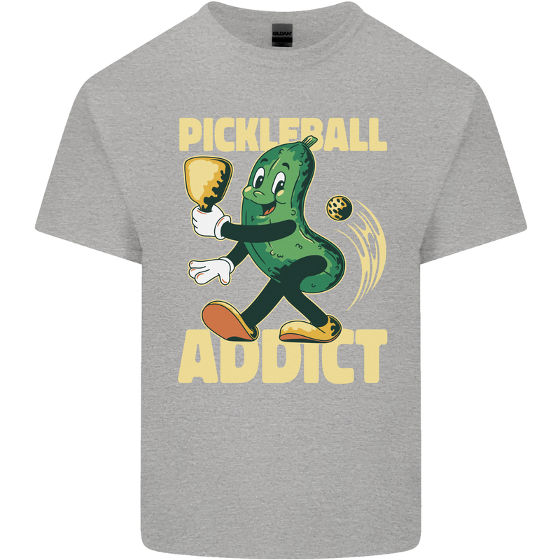 Pickleball Addict Kids T-Shirt Childrens Sports Grey