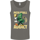 Pickleball Addict Mens Vest Tank Top Charcoal