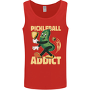 Pickleball Addict Mens Vest Tank Top Red