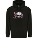 Pigtail Punk Rock Girl Skull Mens 80% Cotton Hoodie Black