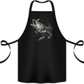Pike Fish on a Line Fishing Fisherman Cotton Apron 100% Organic Black
