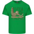 Pilates My Happy Hour Funny Yoga Sloth Kids T-Shirt Childrens Irish Green