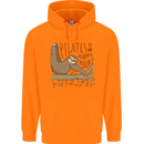 Pilates My Happy Hour Funny Yoga Sloth Mens 80% Cotton Hoodie Orange