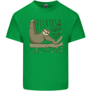 Pilates My Happy Hour Funny Yoga Sloth Mens Cotton T-Shirt Tee Top Irish Green