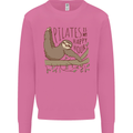 Pilates My Happy Hour Funny Yoga Sloth Mens Sweatshirt Jumper Azalea