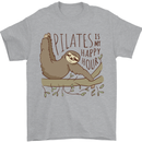 Pilates My Happy Hour Funny Yoga Sloth Mens T-Shirt 100% Cotton Sports Grey