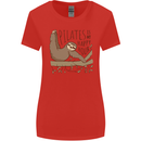 Pilates My Happy Hour Funny Yoga Sloth Womens Wider Cut T-Shirt Red
