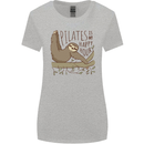 Pilates My Happy Hour Funny Yoga Sloth Womens Wider Cut T-Shirt Sports Grey