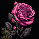 A Pink Rose Gothic Goth Mens T-Shirt 100% Cotton