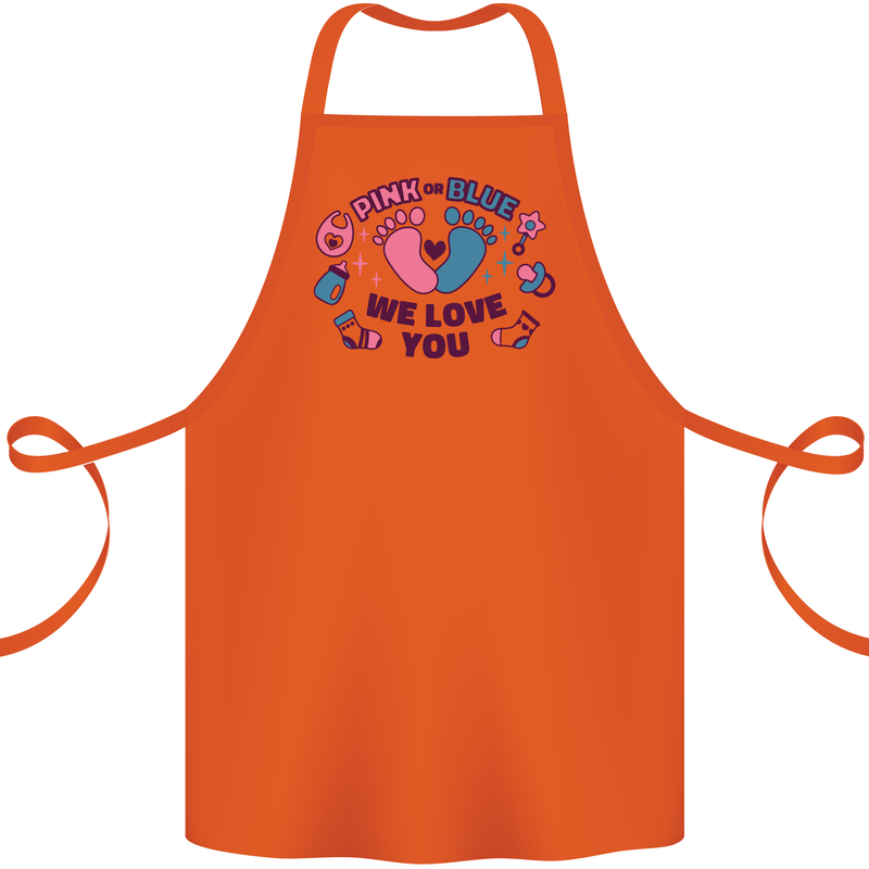 Pink or Blue New Baby Pregnancy Pregnant Cotton Apron 100% Organic Orange