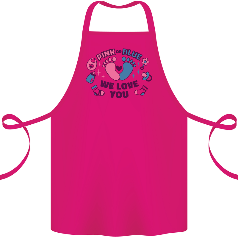 Pink or Blue New Baby Pregnancy Pregnant Cotton Apron 100% Organic Pink