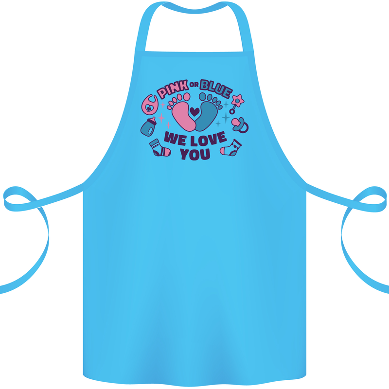 Pink or Blue New Baby Pregnancy Pregnant Cotton Apron 100% Organic Turquoise