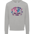 Pink or Blue New Baby Pregnancy Pregnant Kids Sweatshirt Jumper Sports Grey